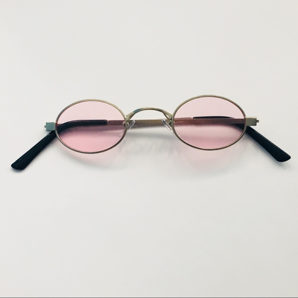 Pink Round Vintage Styled Sunglasses